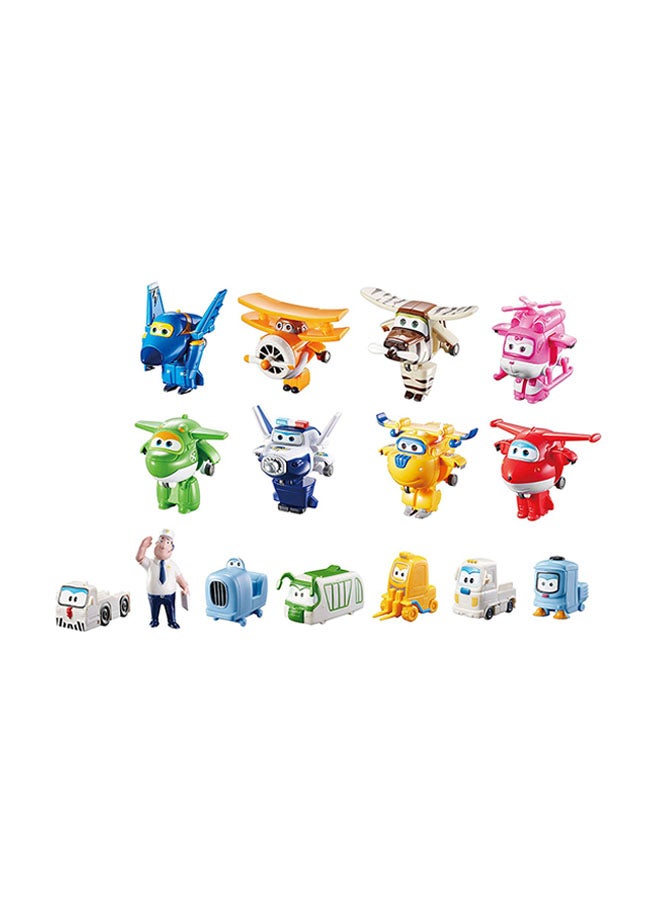 15-Piece Transform A Bots World Airport Crew Collector Set 2 inch