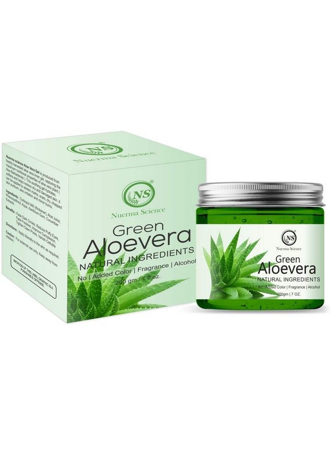 Green Aloe Vera Gel For Face With Pure Aloe Vera & Vitamin E For Skin And Hair 200 Gm