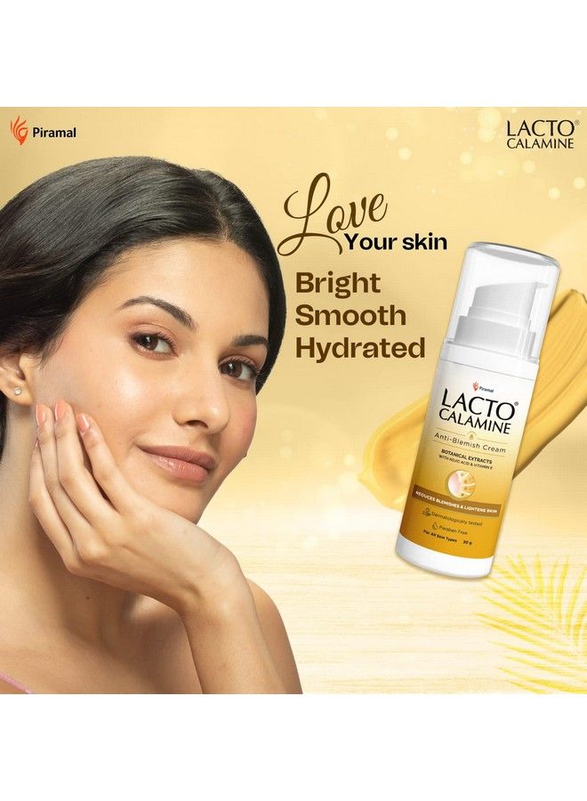 Anti Blemish With Botanical Extracts Kojic Acid And Vitamin E To Brighten Skin Tone ; Suitable For All Skin Types ; Nongreasy No Parabens Dermatologically Tested 30 G X Pack Of 1