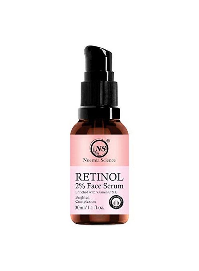 2% Retinol Face Serum Enriched With Vitamin C E For Glowing Skin Anti Ageing & Dark Spot Corrector 30 Ml