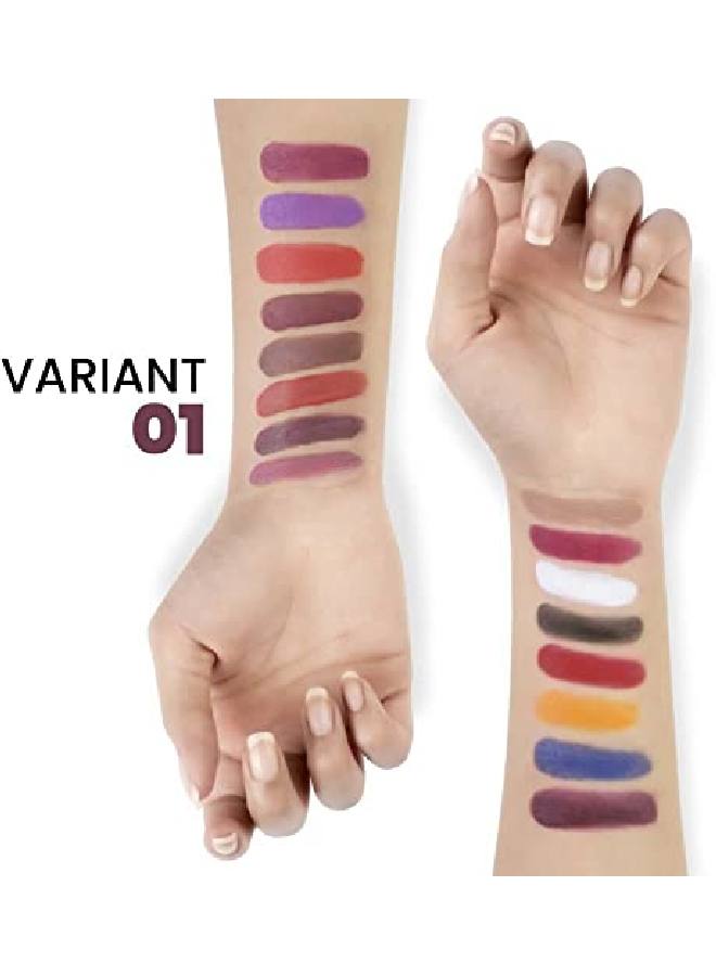 16 Color Ultra Pigmented Infinity Matte Lip Color Palette Lipstick (Shade01 36 G)