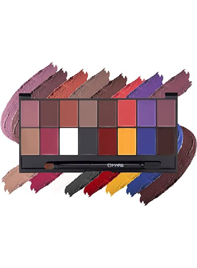 16 Color Ultra Pigmented Infinity Matte Lip Color Palette Lipstick (Shade01 36 G)