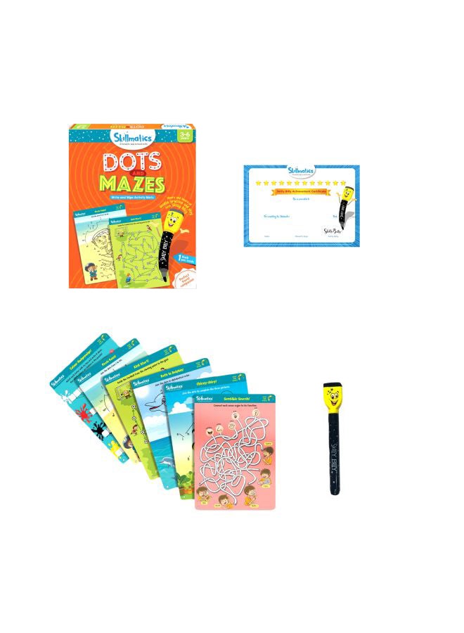 Dots And Mazes Write And Wipe Activity Mat SKILL18DMS