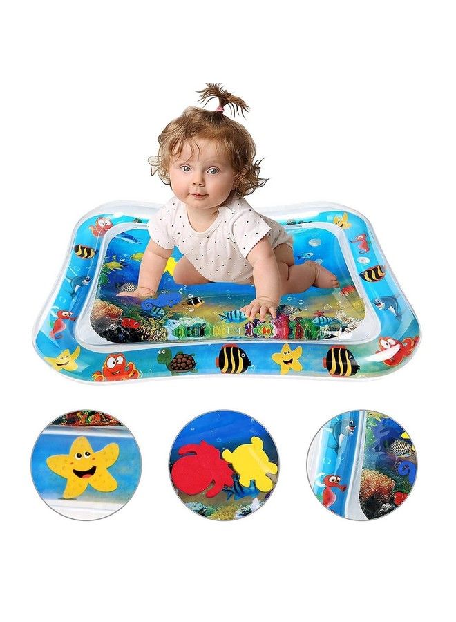 Baby Kids Water Play Mat Toys Inflatable Tummy Time Leakproof Water Play Mat Fun Activity Play Center Indoor And Outdoor Water Play Mat For Baby Random Designpack Of 1 Setblue