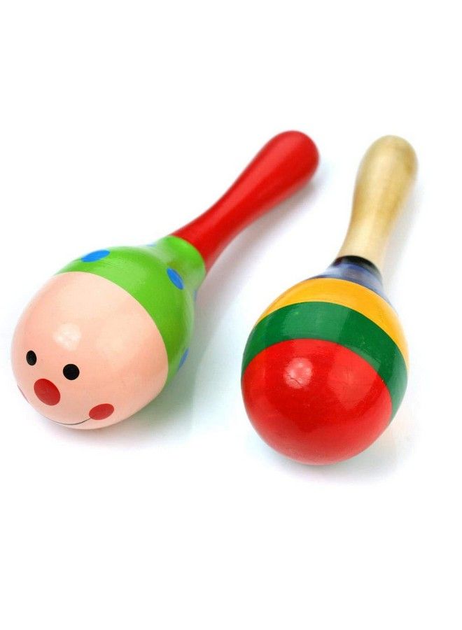 Colorful Wooden Rainbow Handle Rattle Set 2 Pack (Hammer Small)