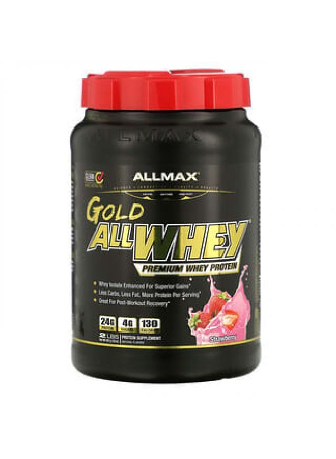 ALLMAX Nutrition AllWhey Gold 100% Premium Whey Protein Strawberry 2 lbs (907 g)