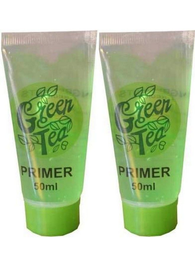 Green Tea Waterproof Primer Make Up Base Pack Of 2 Primer 100 Ml (Green)