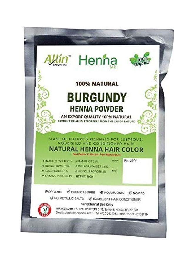 Burgundy Henna Hair Color Multicolour 60grams