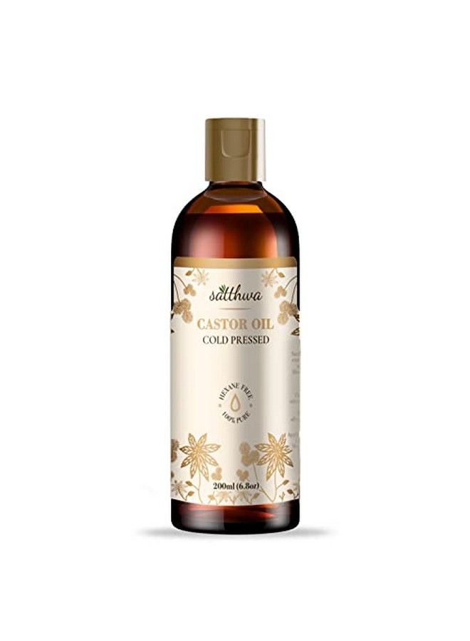 Castor Oil (Arandi Ka Tel) For Moisturizing Skin Stronger Hairnail & Eyelash Hexane Free Premium Cold Pressed Pure & Virgin Grade For Men And Women 200 Ml