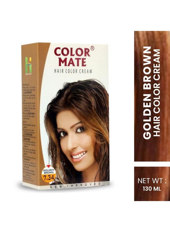 Hair Color Cream Golden Brown 130Ml (Pack Of 2)