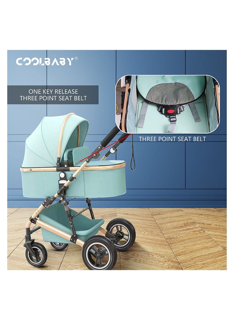 3 in 1 Baby Stroller, Infant Stroller with Reversible Seat