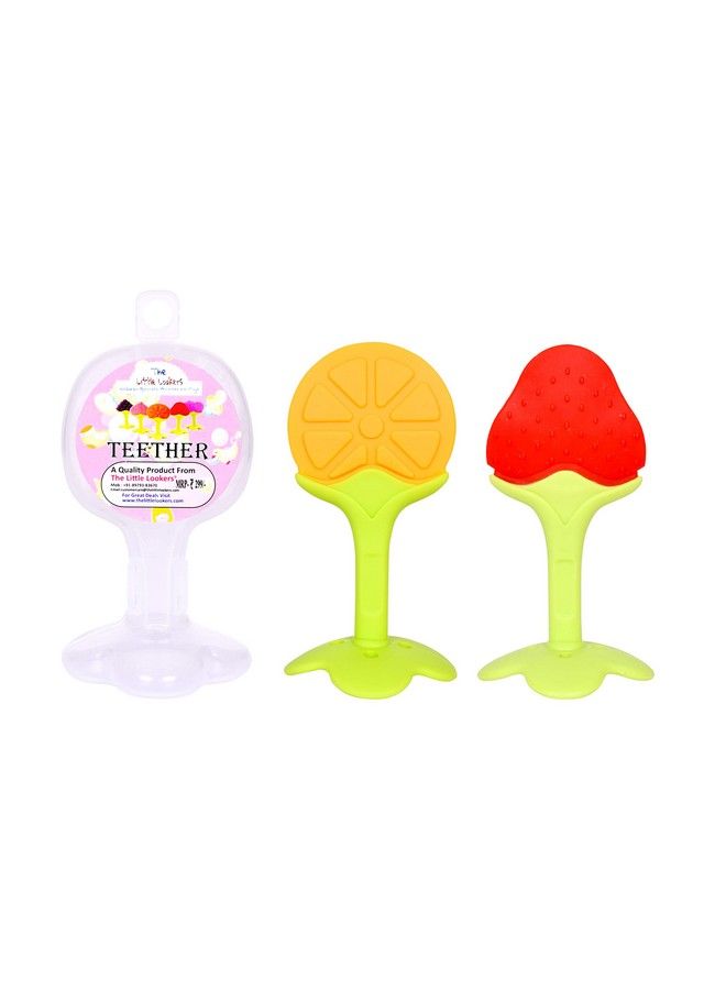 � Combo Silicone Fruit Shape Teether For Baby;Toddlers;Infants;Children (Pack Of 2)