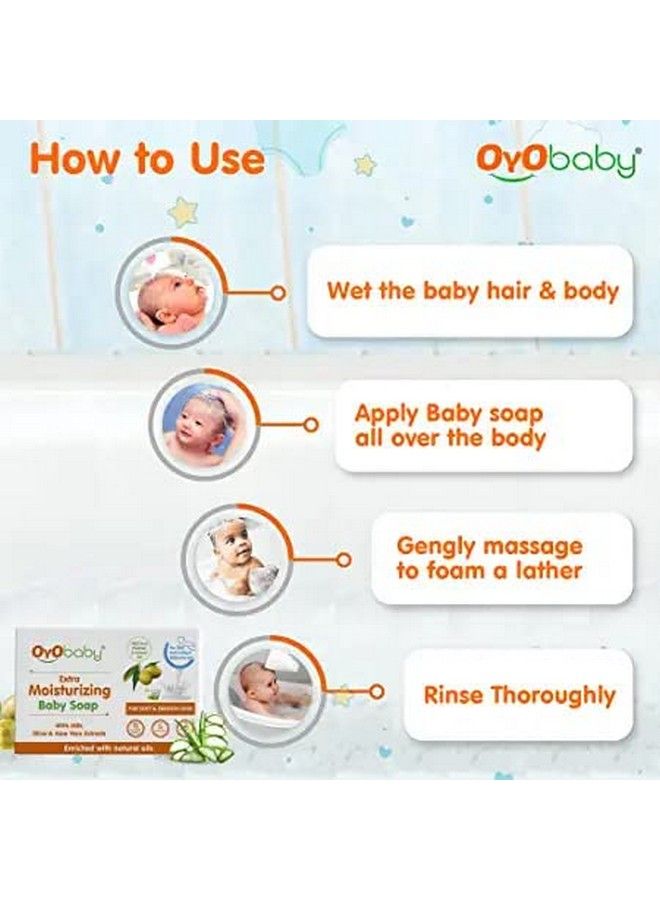 Baby Bathing Bar For Baby’S Sensitive Skin ; Gentle Cleansing Skinfriendly Ph 5.5 75Gm (Pack Of 4)