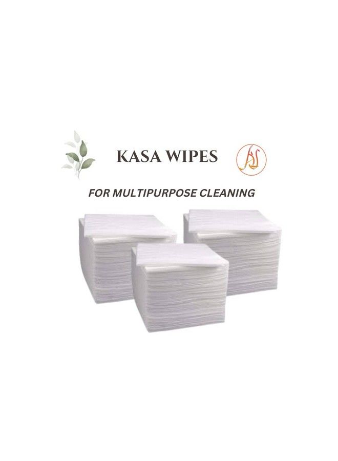 6X6 Ultra Soft Organic Cotton Kasa Dry Wipes For Baby And Adults (Pack Of 4 200 Wipes)