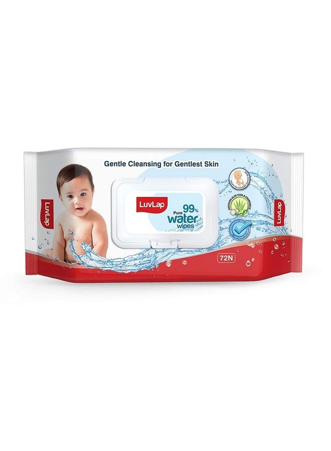 99% Pure Water Baby Wipes Paraben Free Hypoallergenic Gentle & Nourishing Cleansing With Fliptop Lid Retains Moisture For Long 72 Wipes