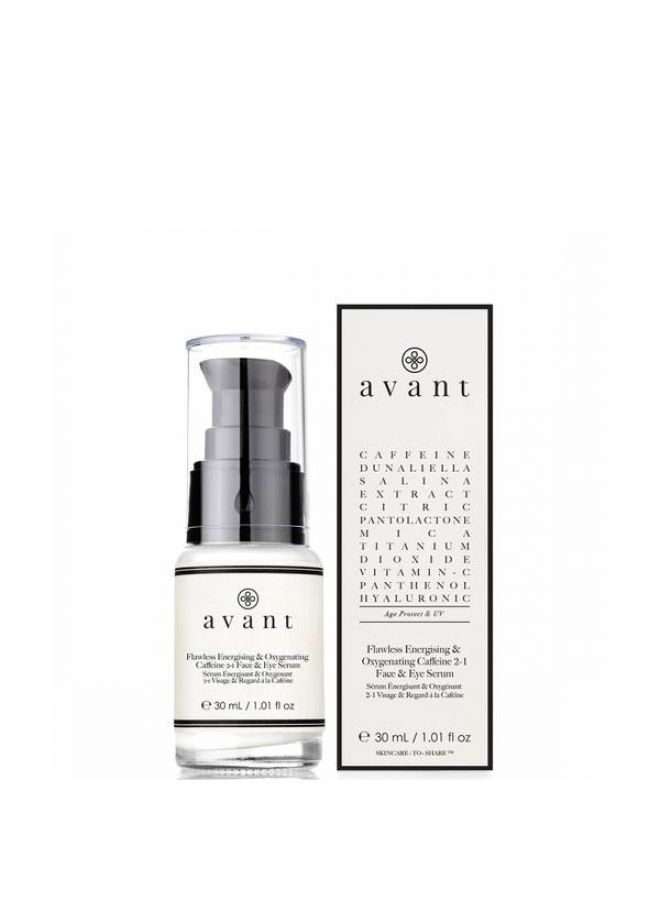 Avant Skincare Flawless Energising and Oxygenating Caffeine 2-1 Face and Eye Serum 30ml