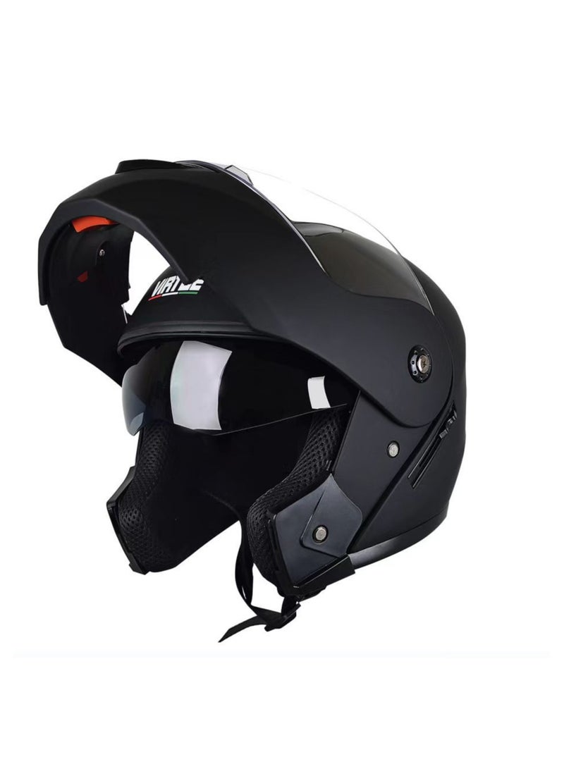 Motorcycle riding helmet with dual mirror exposed off-road helmet