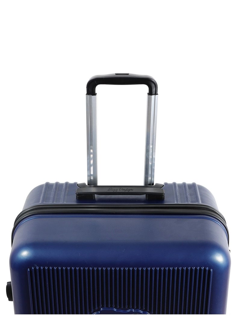 Biggdesign Lightweight Ocean Design Carry On Luggage with Spinner Wheel and Lock System Navy Blue 24-Inch