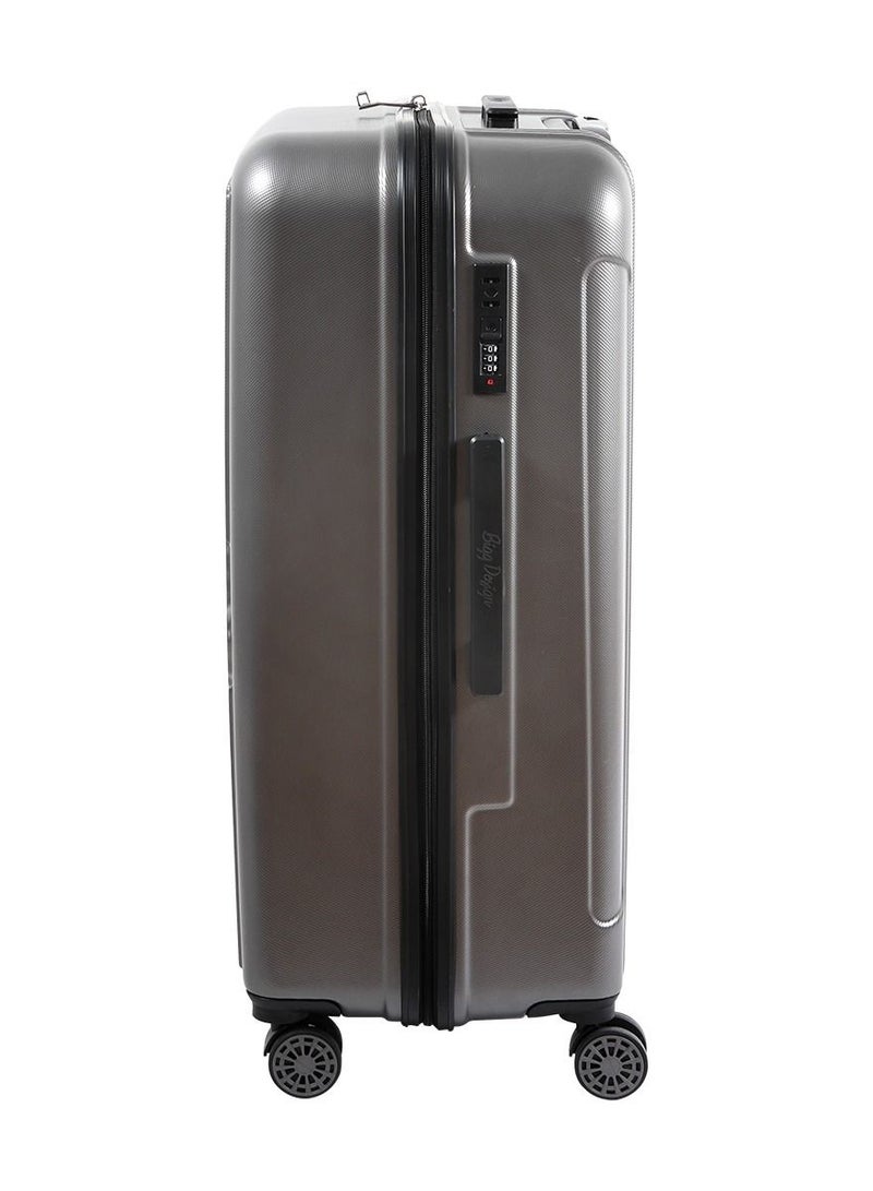 Biggdesign Lightweight Ocean Design Carry On Luggage with Spinner Wheel and Lock System Gray 20-Inch