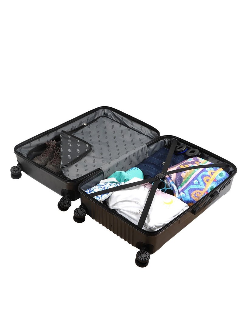 Biggdesign Lightweight Ocean Design Carry On Luggage with Spinner Wheel and Lock System Gray 20-Inch