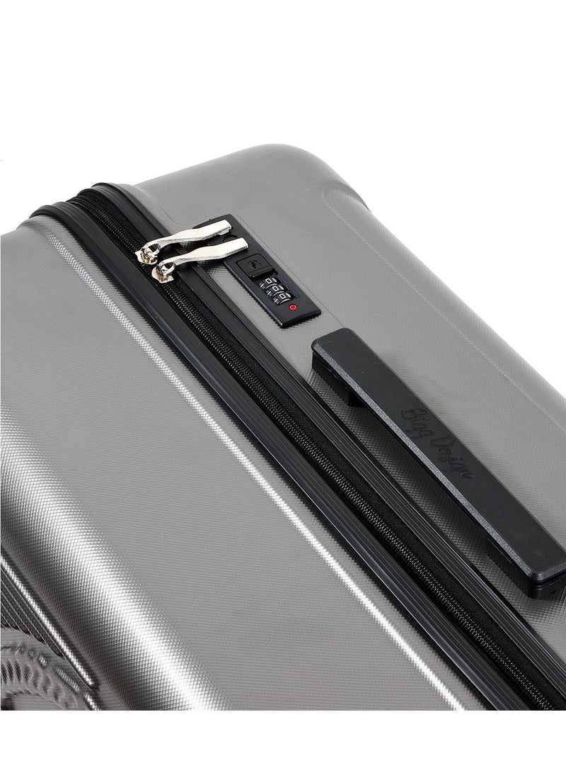 Biggdesign Lightweight Ocean Design Carry On Luggage with Spinner Wheel and Lock System Gray 20-Inch