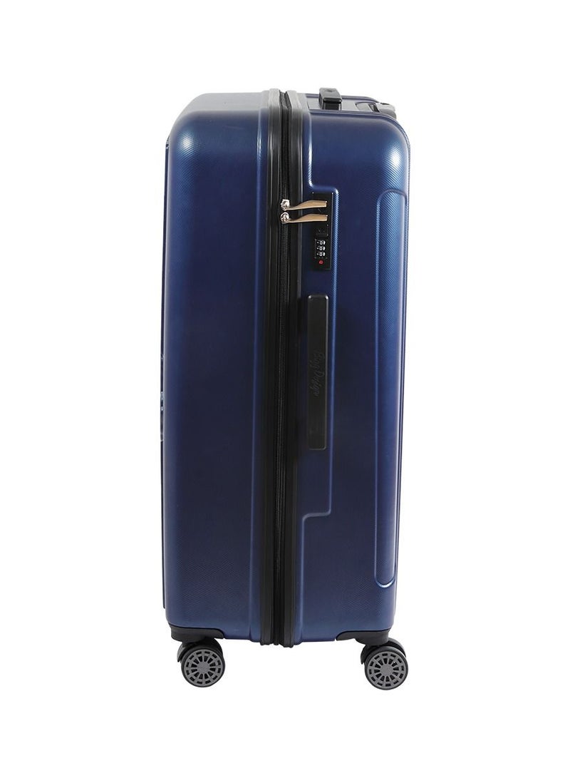 Biggdesign Lightweight Ocean Design Carry On Luggage with Spinner Wheel and Lock System Navy Blue 28-Inch