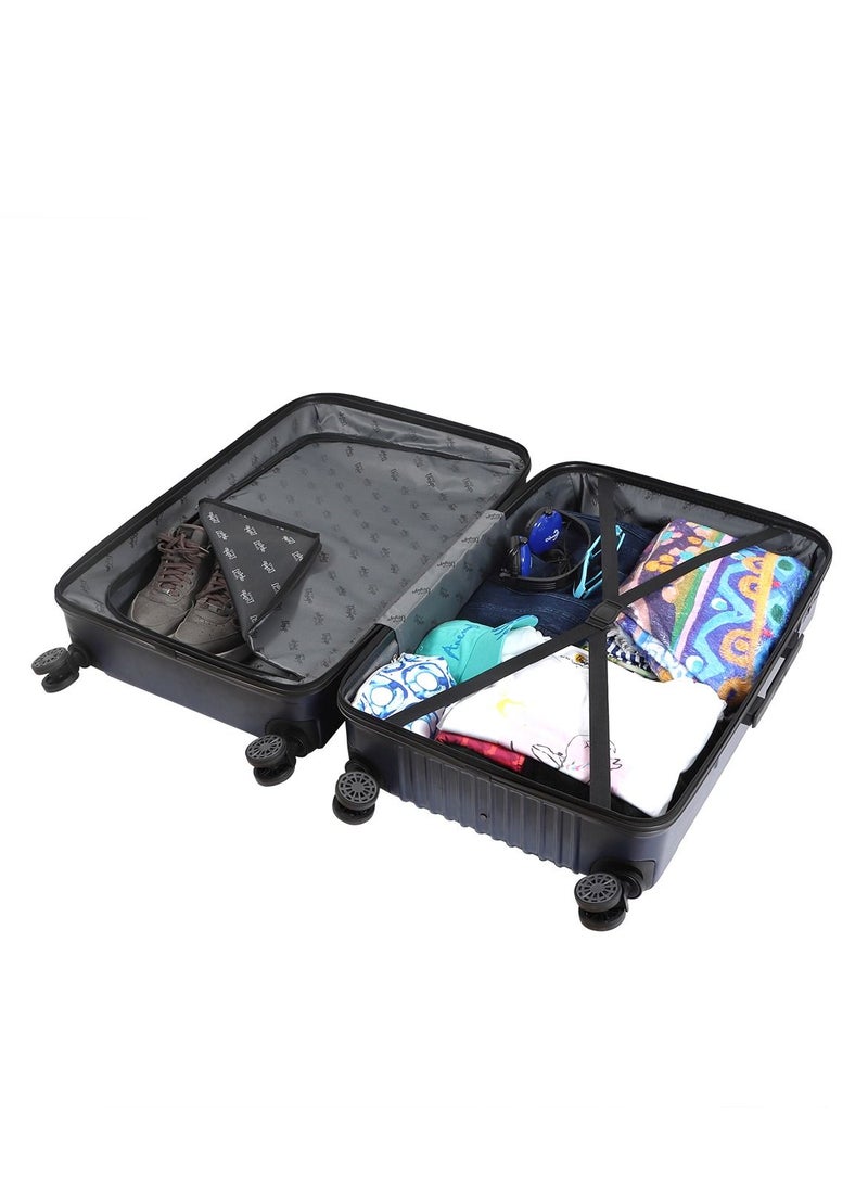 Biggdesign Lightweight Ocean Design Carry On Luggage with Spinner Wheel and Lock System Navy Blue 28-Inch