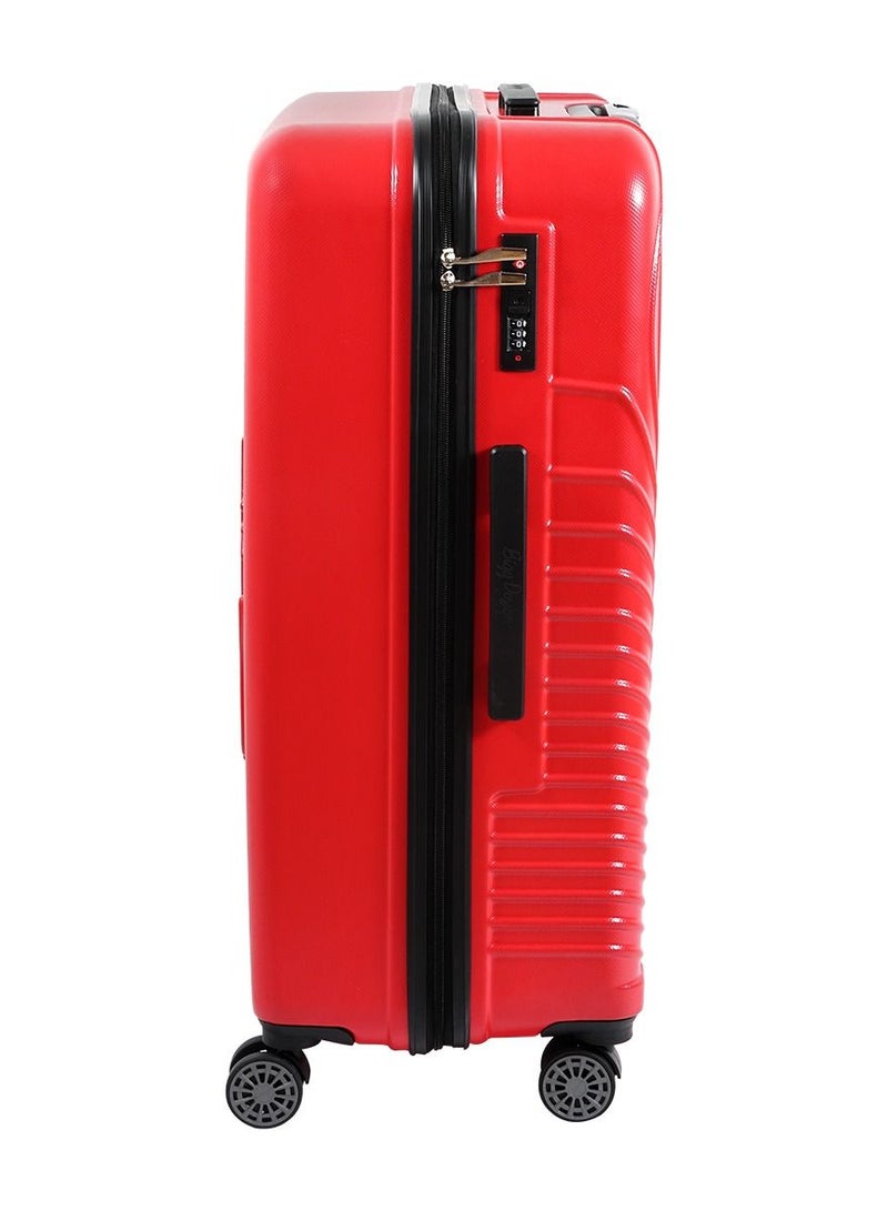 Biggdesign Lightweight Cats Design Carry On Luggage with Spinner Wheel and Lock System Red 24-Inch
