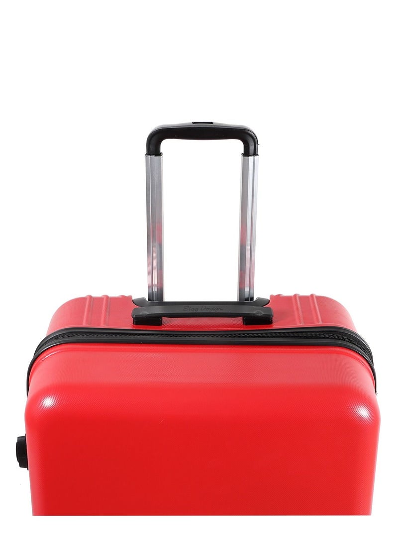 Biggdesign Lightweight Cats Design Carry On Luggage with Spinner Wheel and Lock System Red 24-Inch