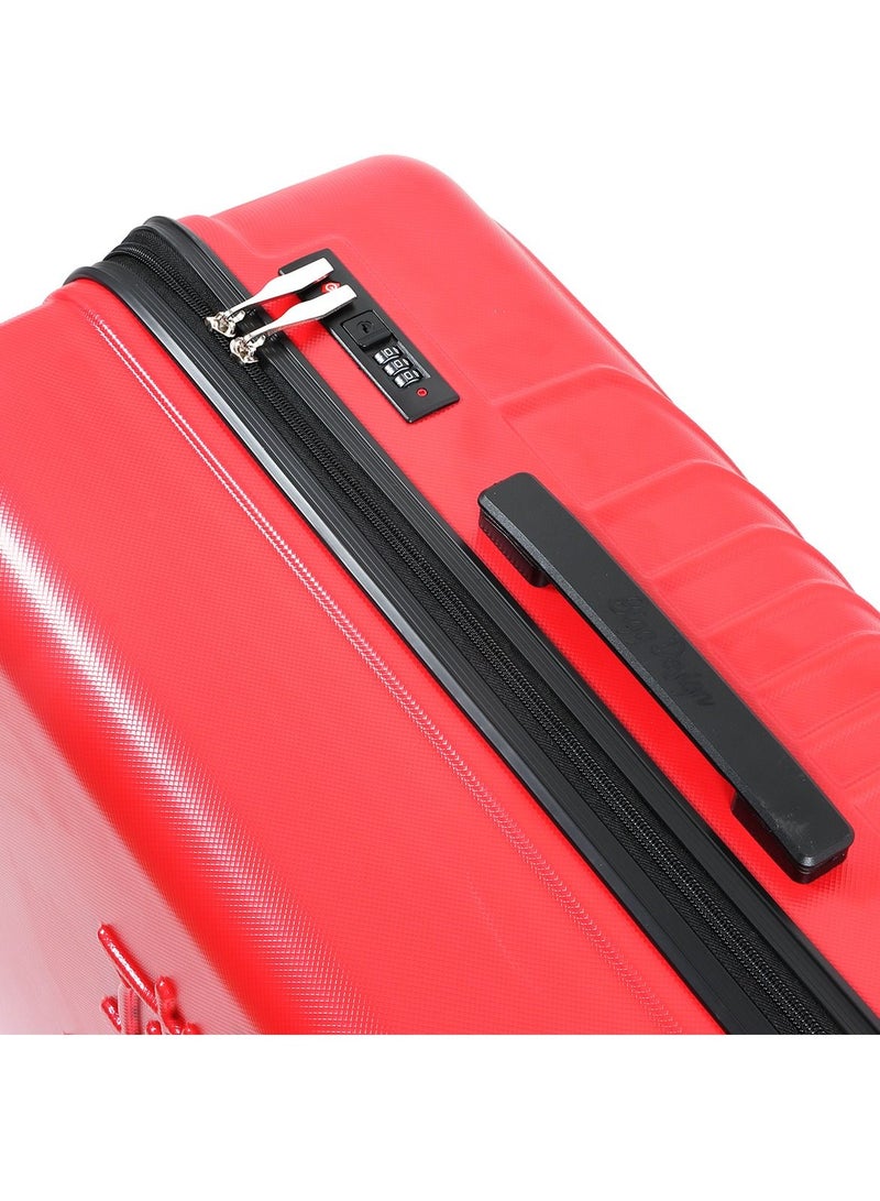 Biggdesign Lightweight Cats Design Carry On Luggage with Spinner Wheel and Lock System Red 24-Inch