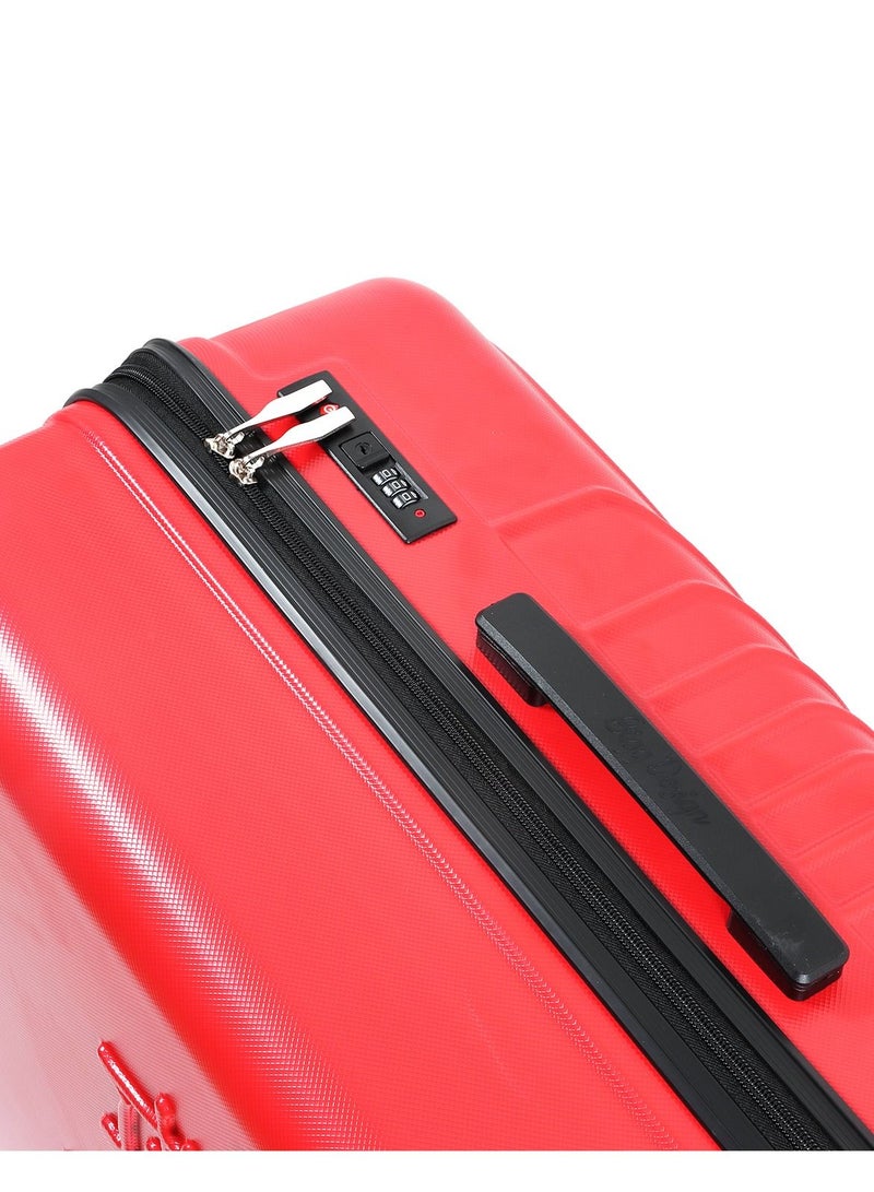 Biggdesign Lightweight Cats Design Carry On Luggage with Spinner Wheel and Lock System Red 28-Inch