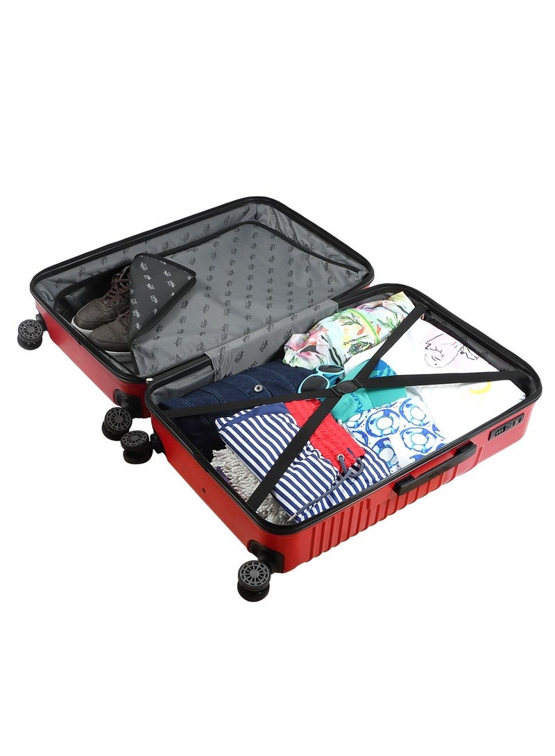 Biggdesign Lightweight Cats Design Carry On Luggage with Spinner Wheel and Lock System Red 20-Inch