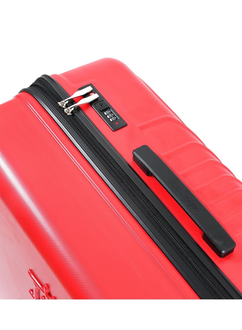 Biggdesign Lightweight Cats Design Carry On Luggage with Spinner Wheel and Lock System Red 20-Inch