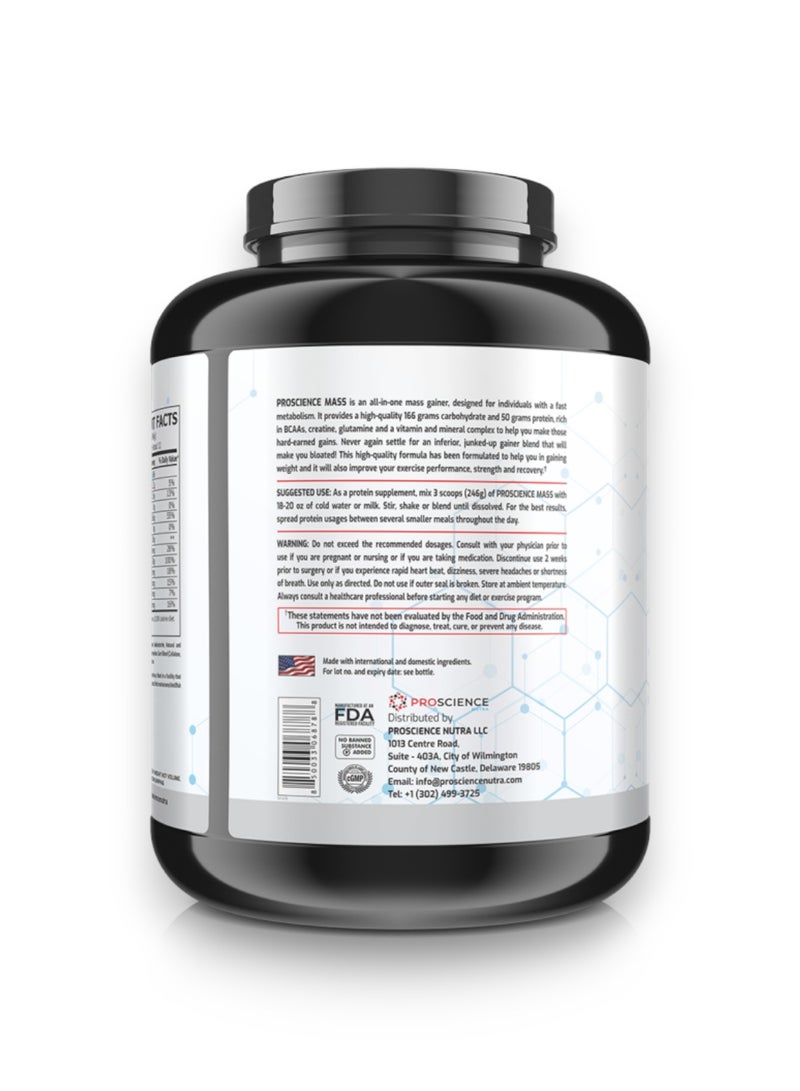 Mass Gainer, Revolutionary Weight Gainer, Chocolate Flavour, 6 Lb