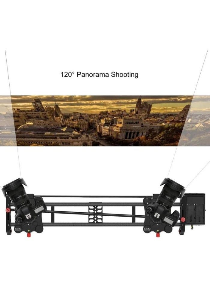 GVM 1.5D-120CM Wireless Carbon Fiber Motorized Camera Slider with Bluetooth Remote – 4-Way Motion Control, APP & Manual Modes, Ultra-Quiet Motor for DSLR & Mirrorless Video Shooting