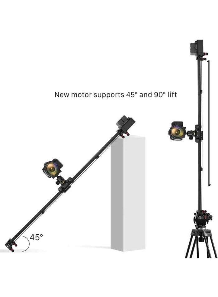 GVM 1.5D-120CM Wireless Carbon Fiber Motorized Camera Slider with Bluetooth Remote – 4-Way Motion Control, APP & Manual Modes, Ultra-Quiet Motor for DSLR & Mirrorless Video Shooting