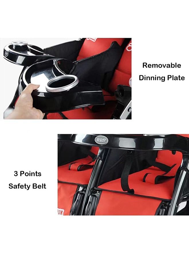 Twins Baby Stroller Double Travel Pushchair Lightweight Foldable & Portable Double Buggy