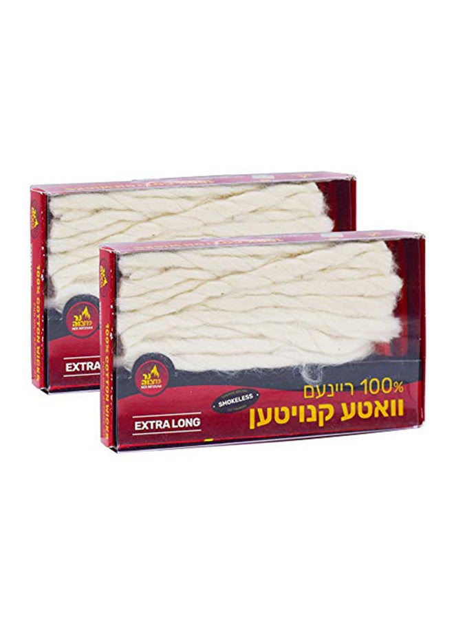 Extra Long Smokeless Cotton Wicks - 100 Count (Approx.) Replacement Wicks, Multipurpose for Oil Cup Candle Lighting - by Multicolour 1.8X5.5X5.2 inch