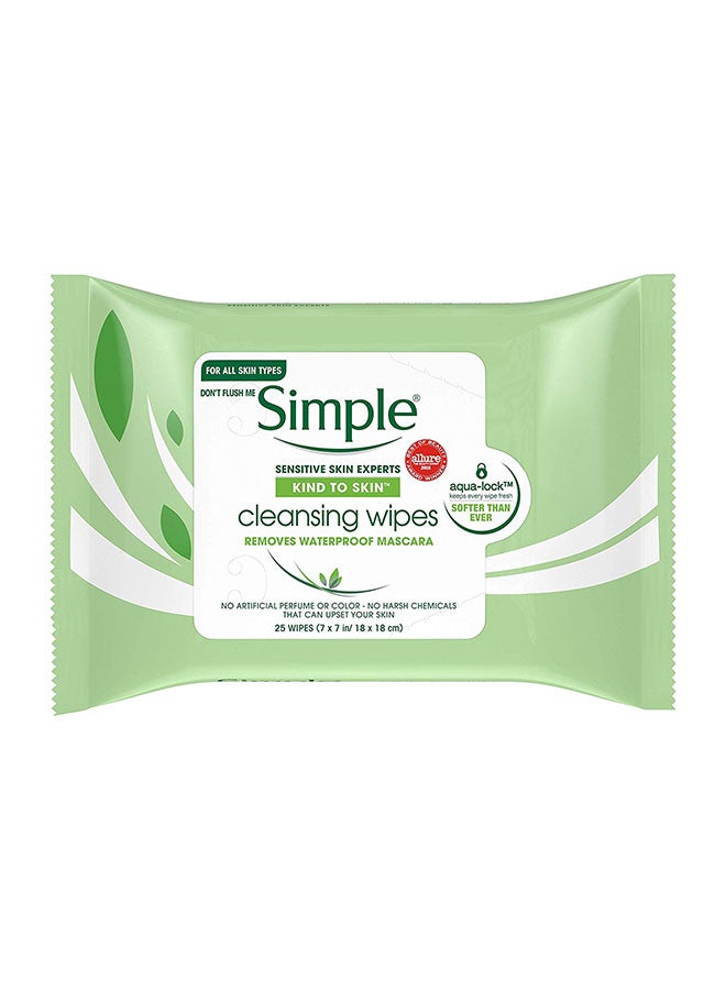 Cleansing Facial Wipes, 25 Count