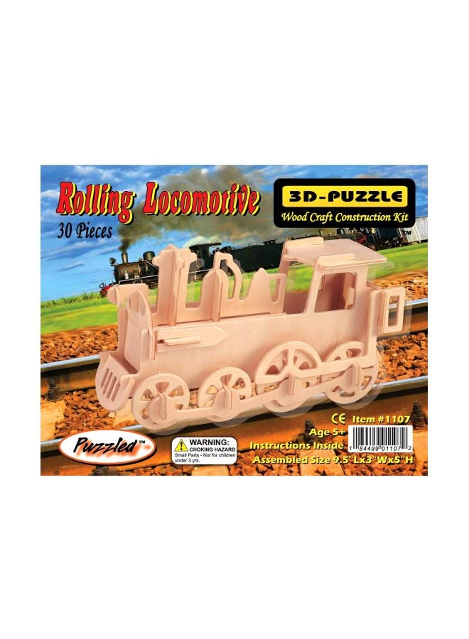 30-Piece Rolling Locomotive 3D Puzzle P1107-1