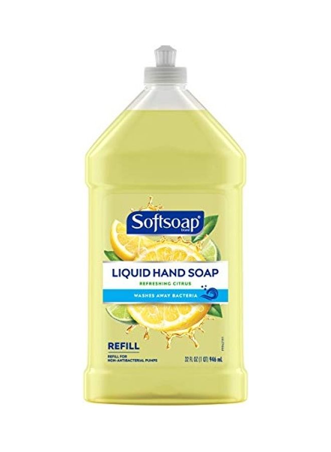 Refreshing Citrus with Lemon Scent Liquid Hand Soap Refill Yellow