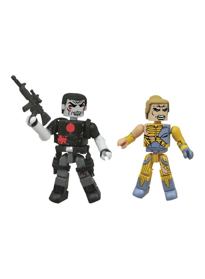 Pack Of 2 Battle Damaged X-O Manowar And Bloodshot Miniature FEB152162 2inch