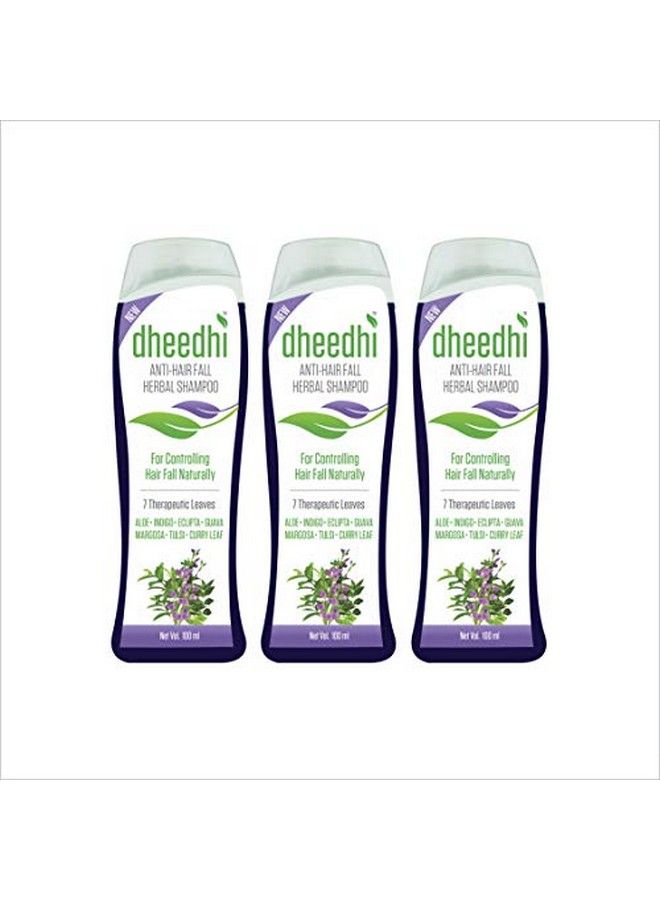 Dheedhi Antihairfall Herbal Shampoo | Herbal Shampoo For Men And Women | Reduces Hair Fall And Enhance Hair Growth 100 Ml (Pack Of 3)