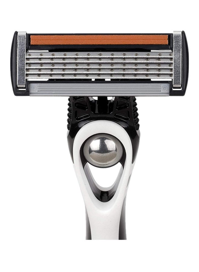 Pack Of 2 Bic Flex 5 Blade Razor Black/White