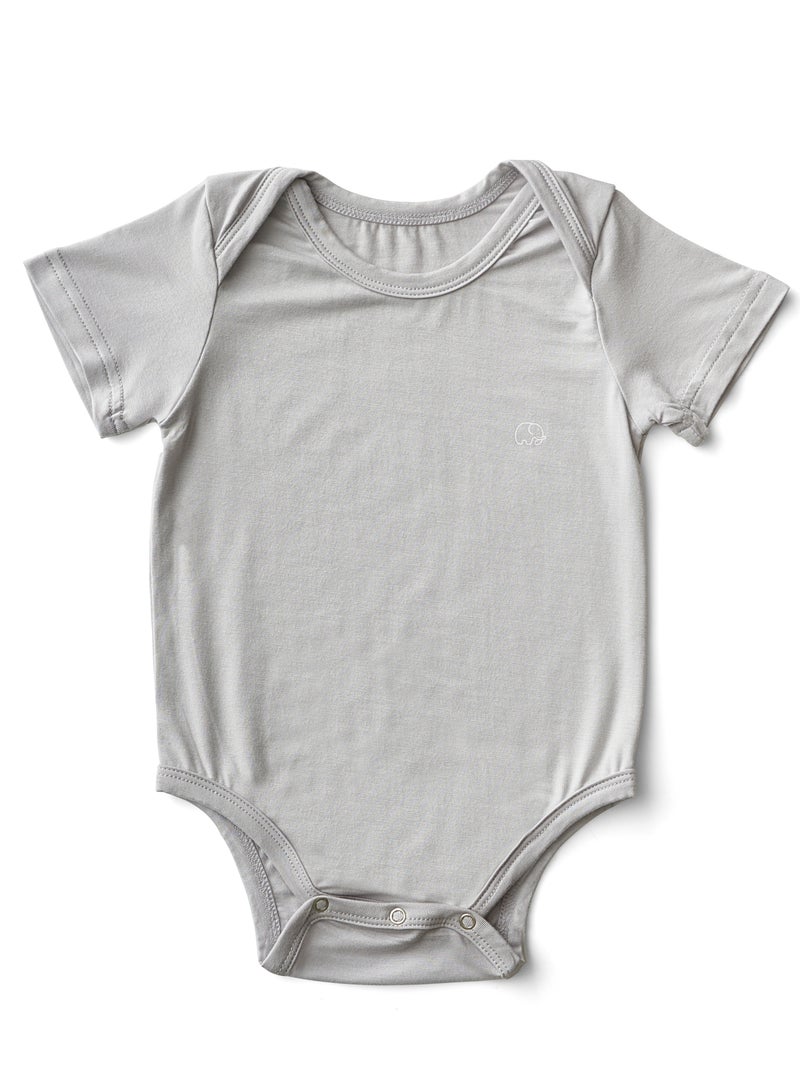 Organic Bamboo Spandex Bodysuit- Grey	Preemie up to 3kg