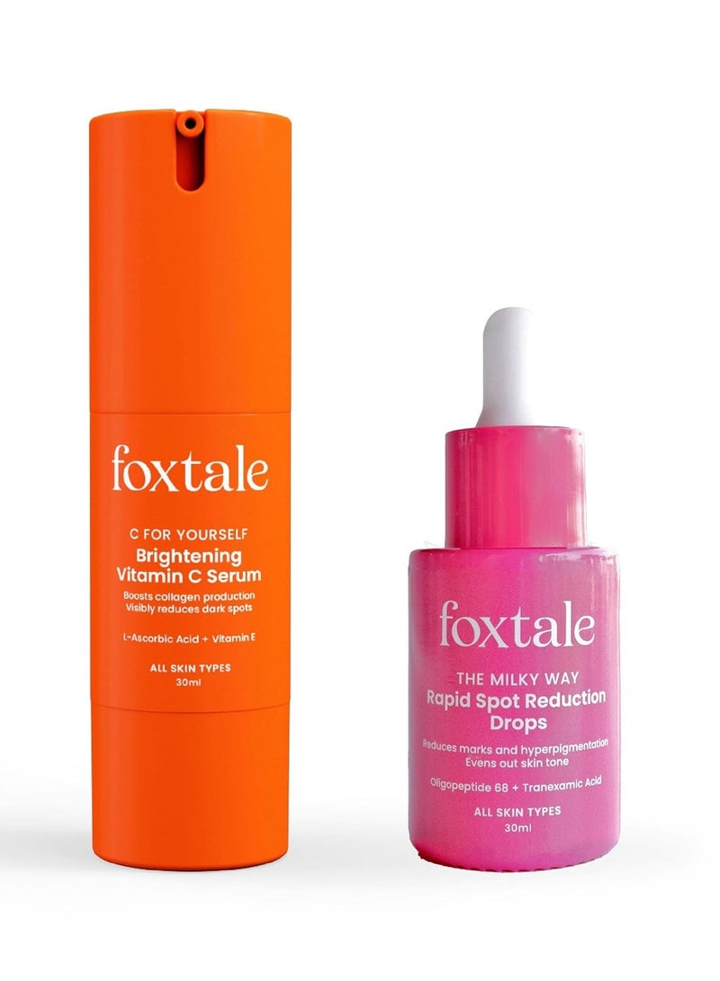 Foxtale Rapid Spot Reduction Drops 30ml and Vitamin C Face Serum 30ml