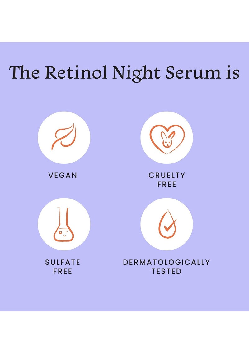 Foxtale 0.15% Beginner Friendly Retinol Night Serum for Anti Aging Retinol Night Cream 30 ml