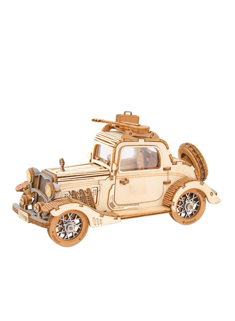 Model Car Kit, 3D Wooden Puzzles for Adults, DIY Building Toys Model Kit Collectibles, Gift Choice on Birthday - Vintage Car (164PCS)