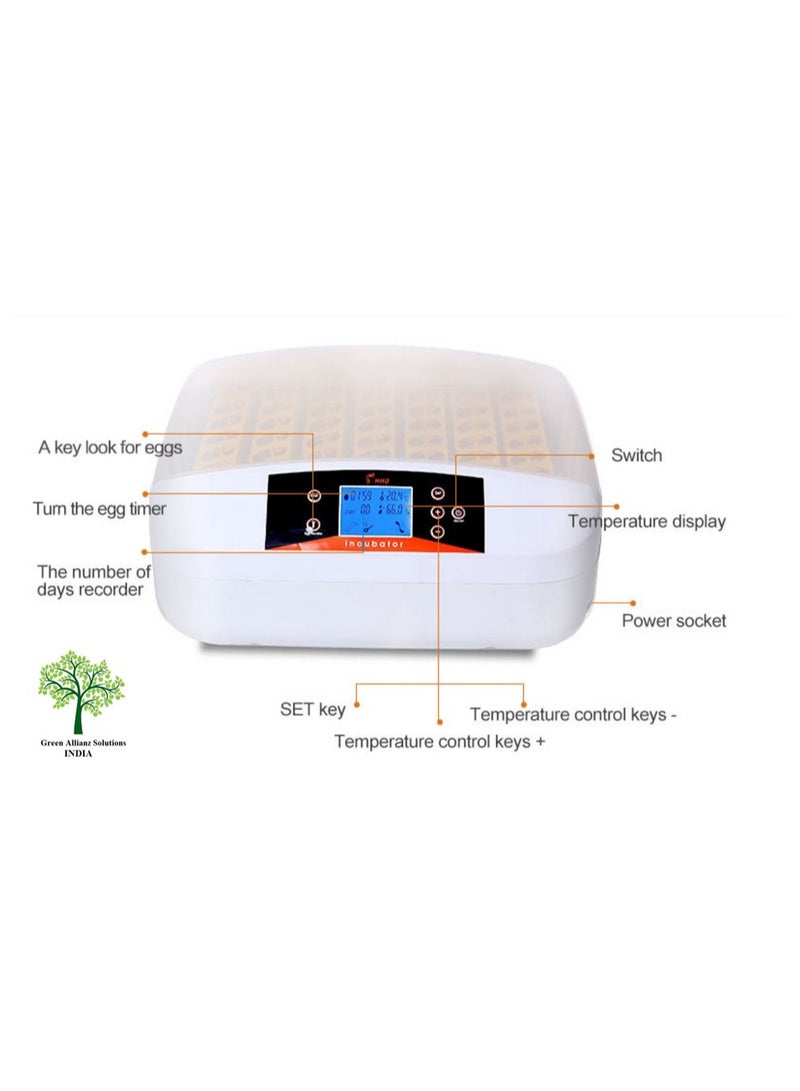 56 Egg Automatic Egg Incubator with Automatic egg turning and temperature control function-E004