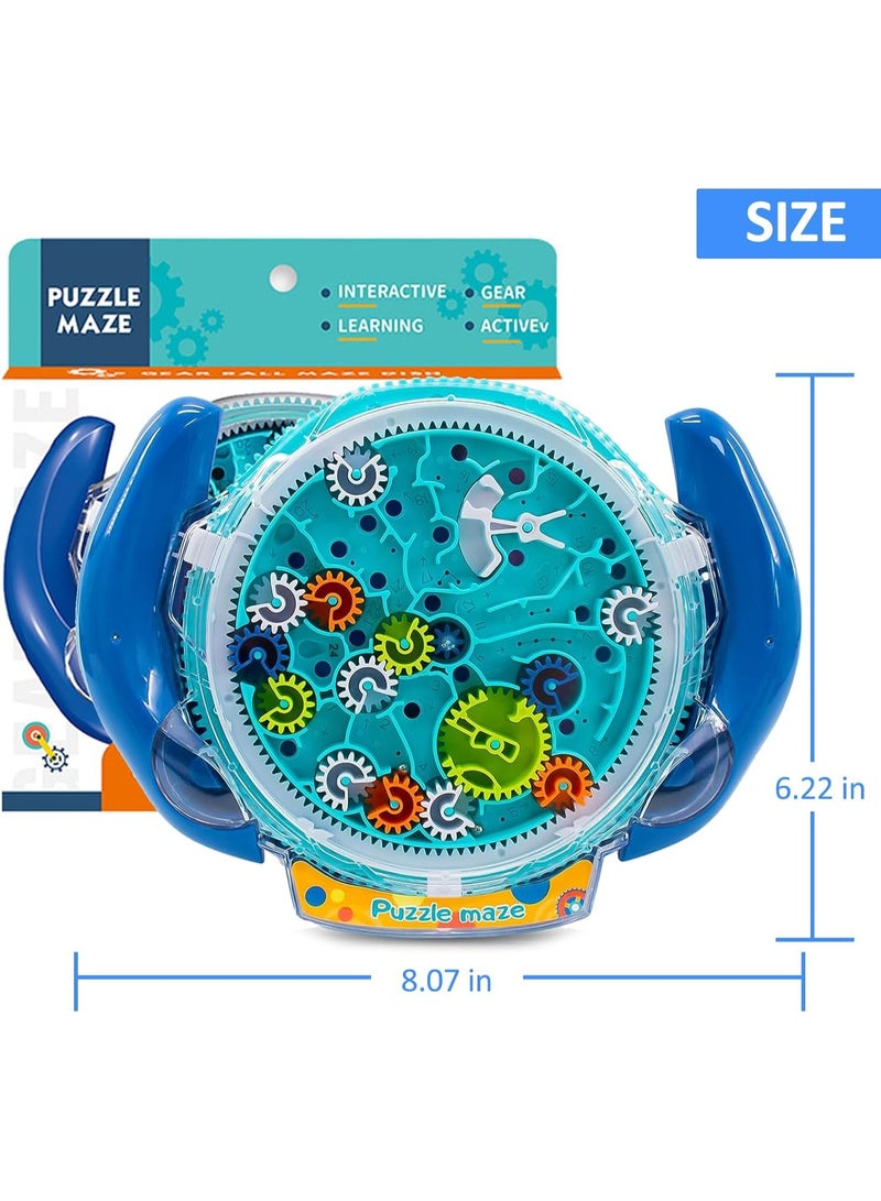 Brain Teasers Puzzles Games for Kids, 3D Gravity Maze Ball for Kids 3-8, Labyrinth Game Mind Puzzle with Gear Control, Challenges Fine Motor Skills, Puzzle Toys Gifts for Kids Teens, Hard Games